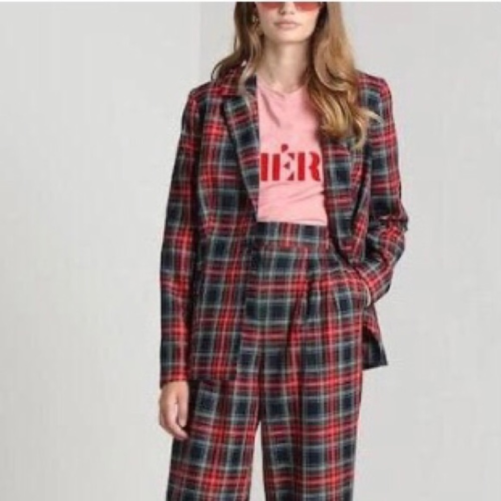 Just Female Sinclair tartin blazer ladies size S .